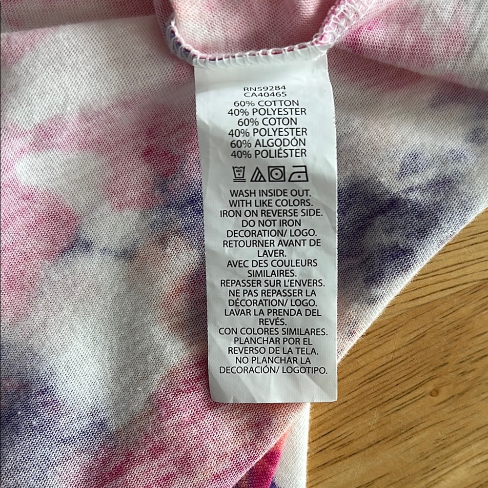 The Children's Place, Pink, Purple, Peach, White Tie-Dye Kids Dress, size 10/12 - Picture 3 of 3